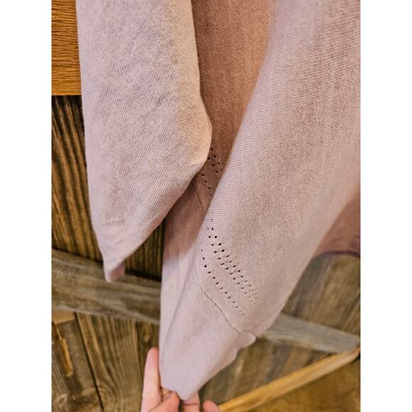 J jill L large pink bolman sleeve short sleeve sweater top v neck stretch casual - Picture 3 of 8